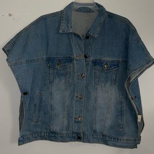 Vintage Denim Jean Top Vest